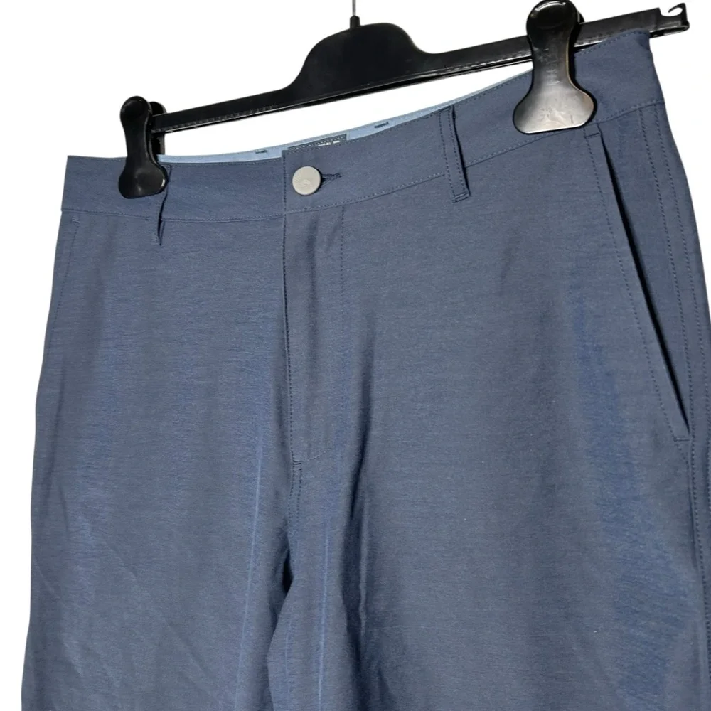 Faherty All Day Stretch Shorts Mens 31 9” Inseam Blue Flat Front Casual